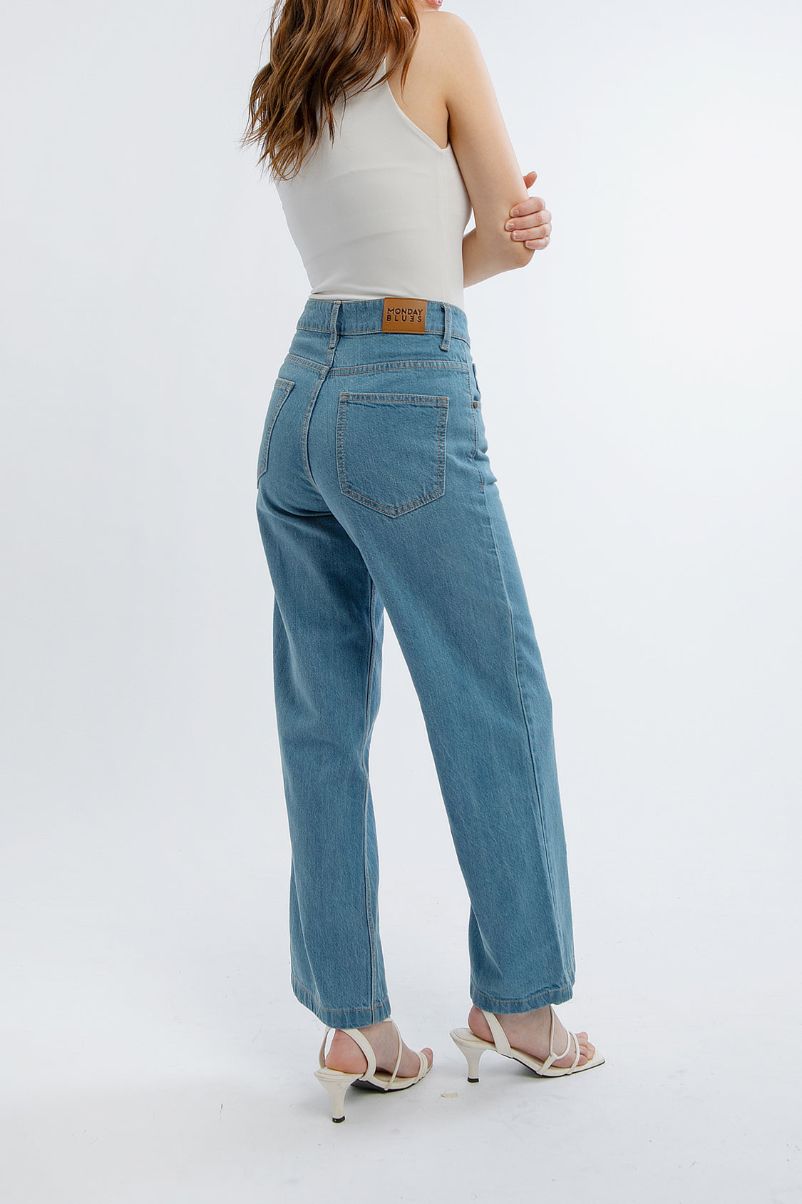 Blush Ribbon Loose Jeans