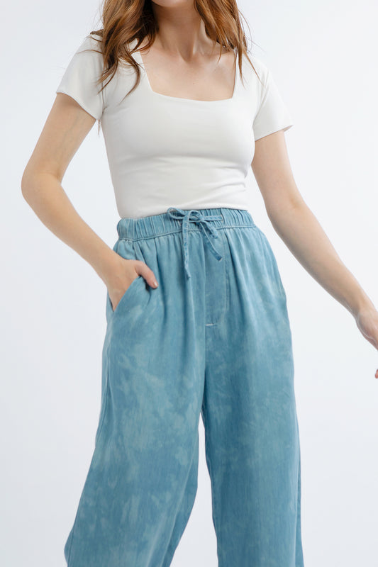 Cloud Tie - Dye Tencel Denim
