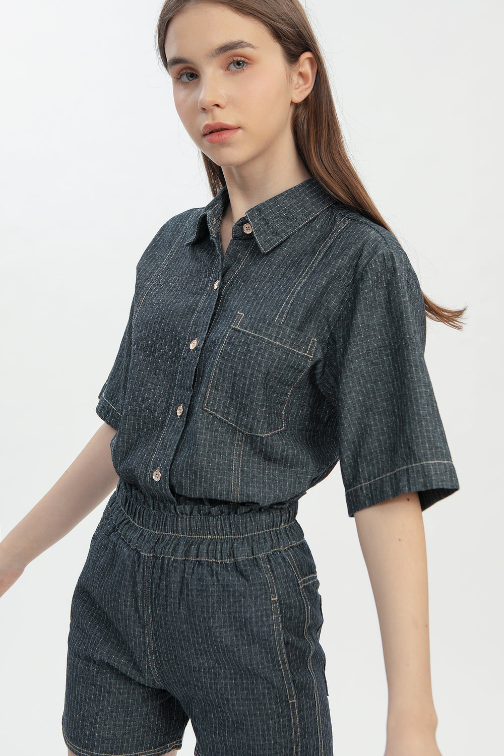 Boxy buttoned shirt