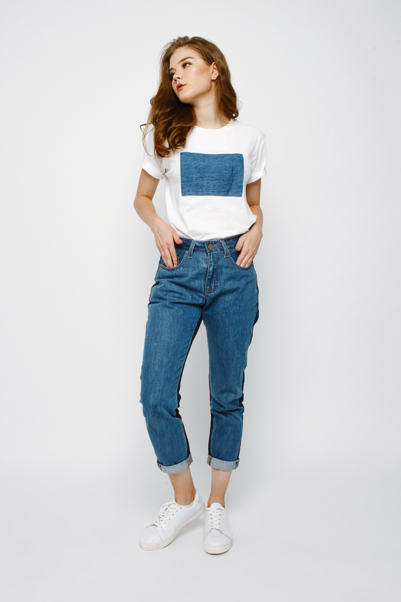 Leighton Dark Blue Boyfriend Jeans