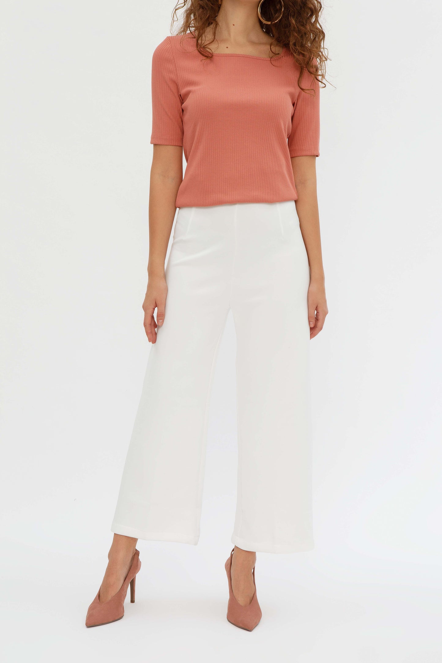 Claire Culottes White