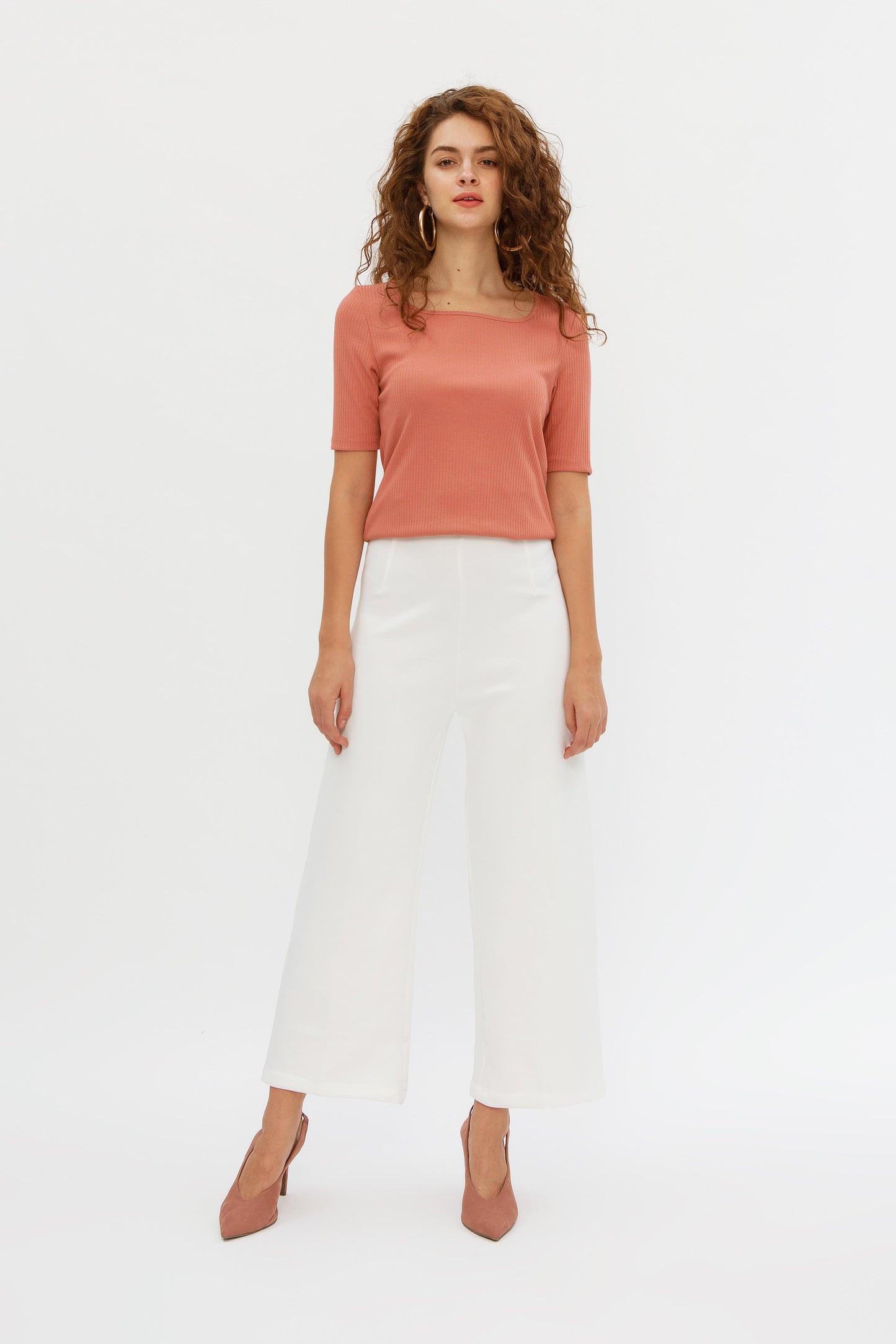 Claire Culottes White