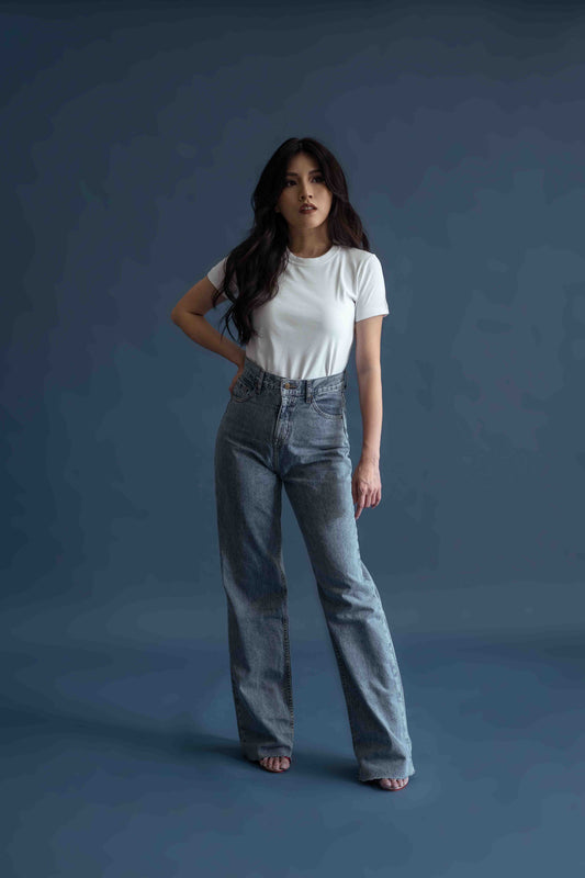 Lou High Waist Straight Loose Jeans