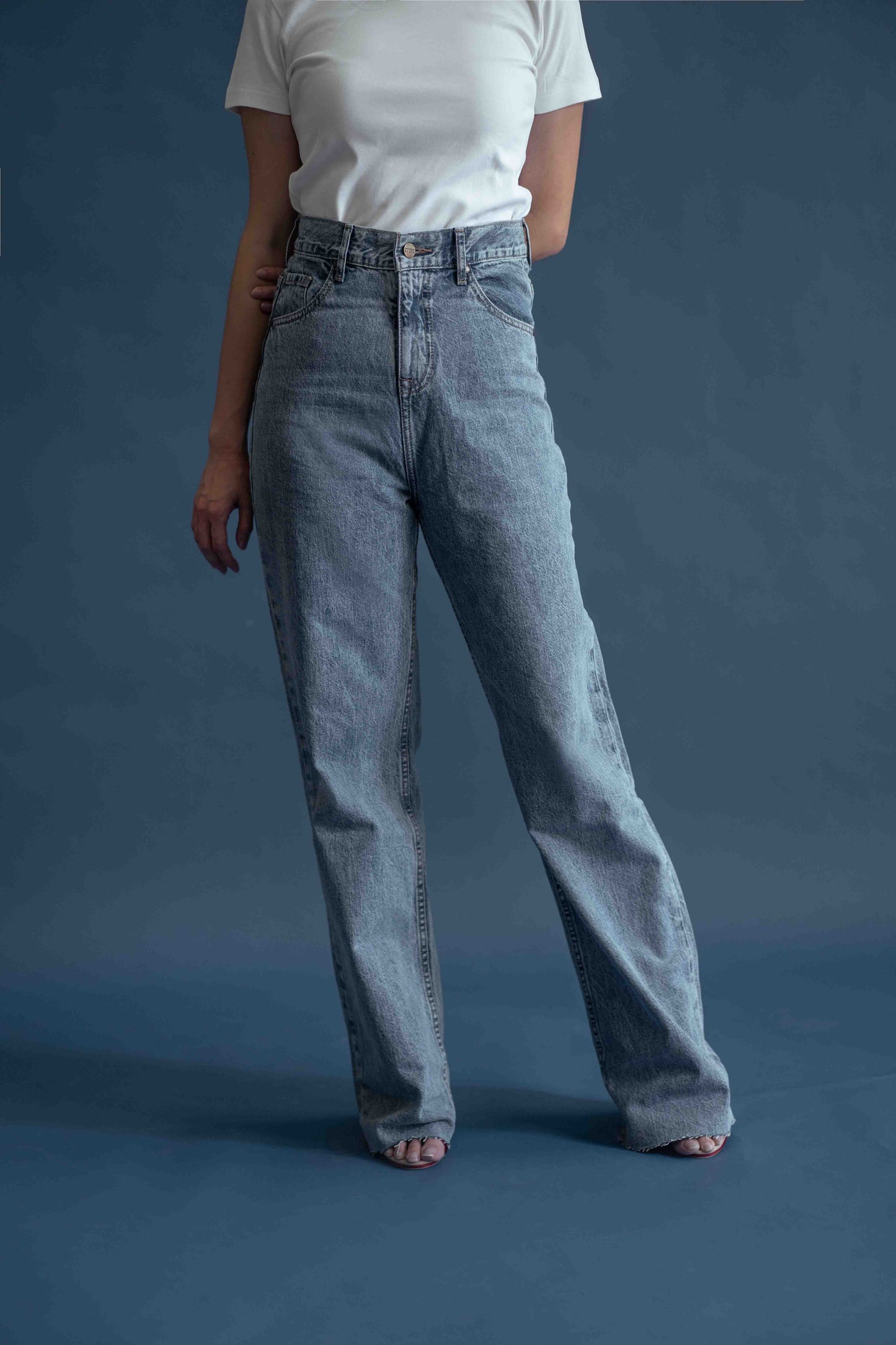 Lou High Waist Straight Loose Jeans