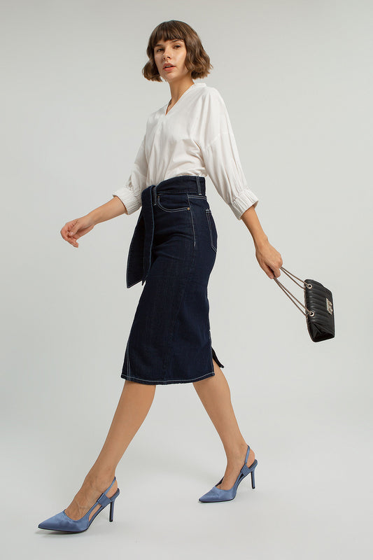 Ellen Midi Denim Skirt