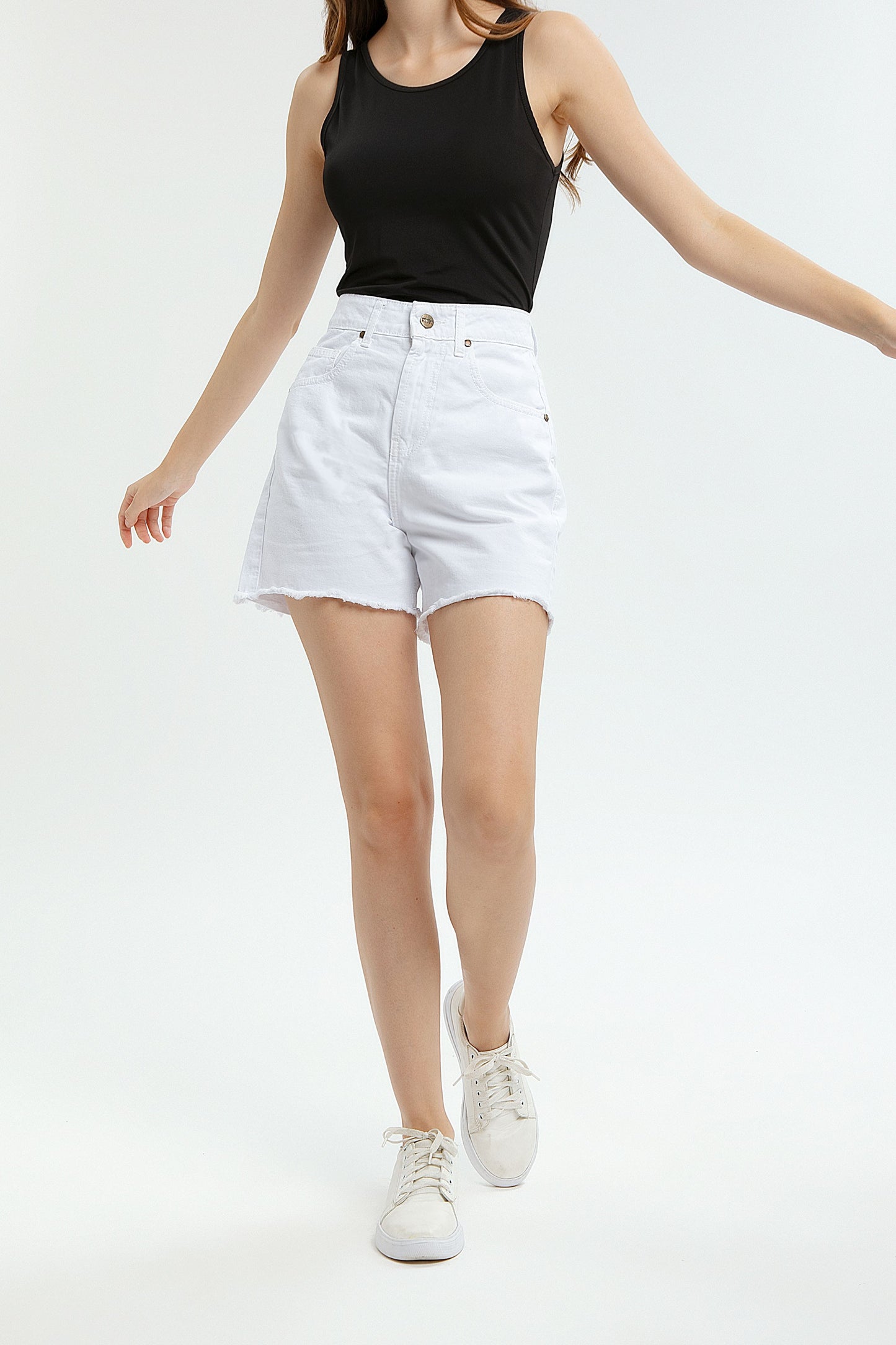 Cecil Short Jeans in White