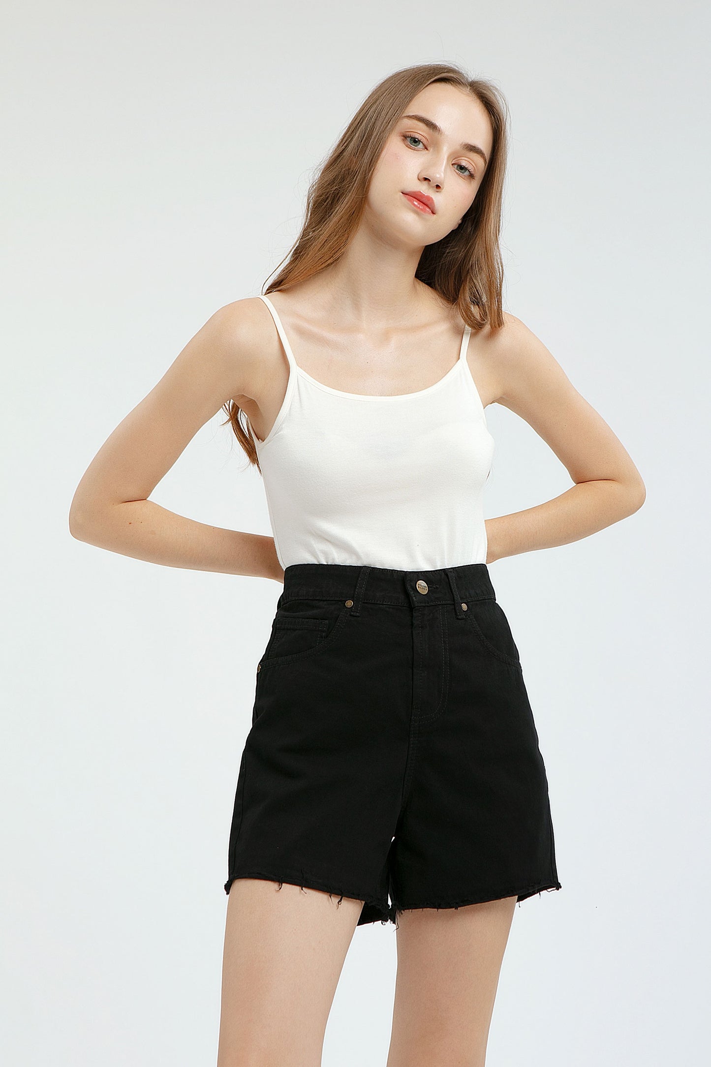 Cecil Short Jeans in Black