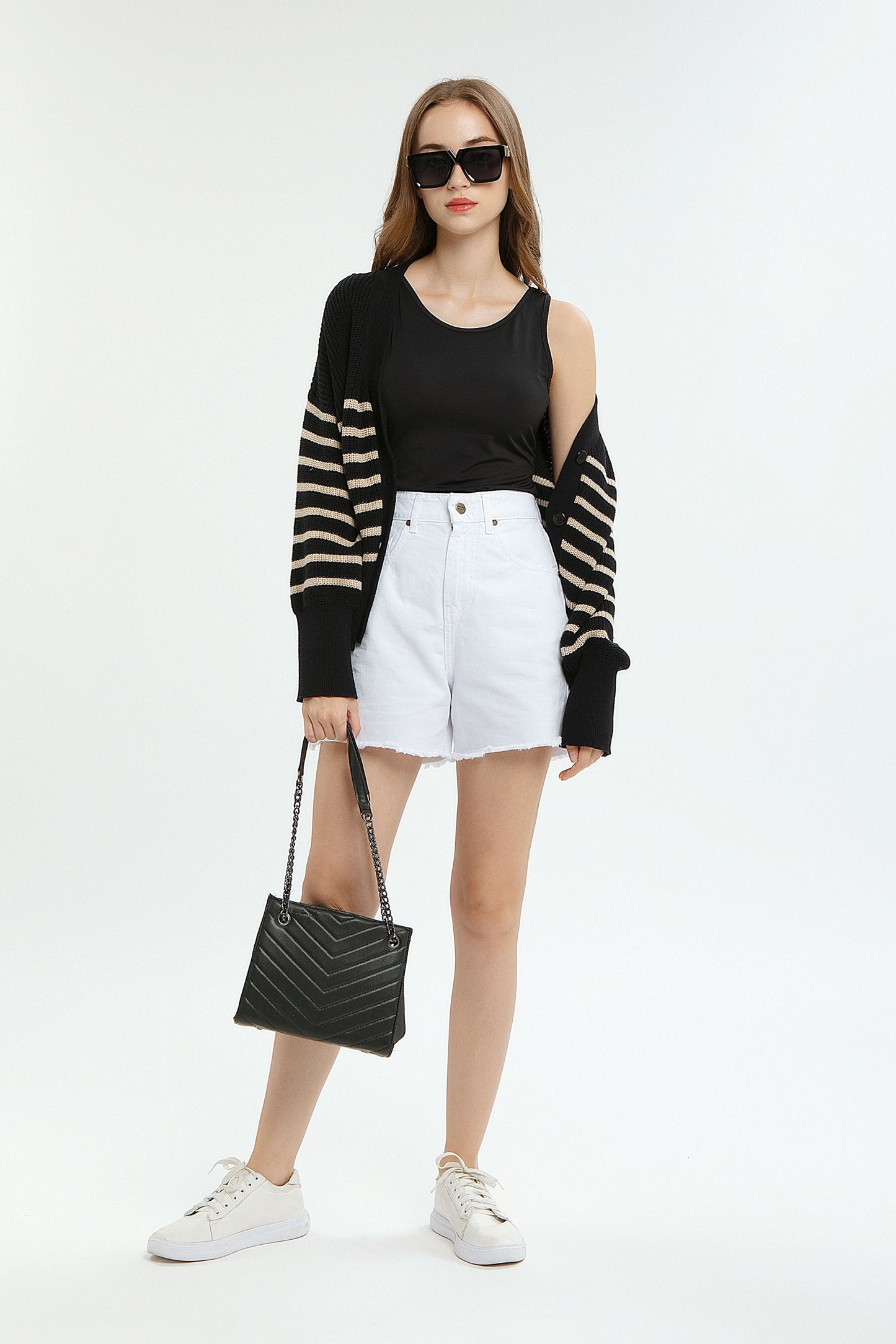 Cecil Short Jeans in White