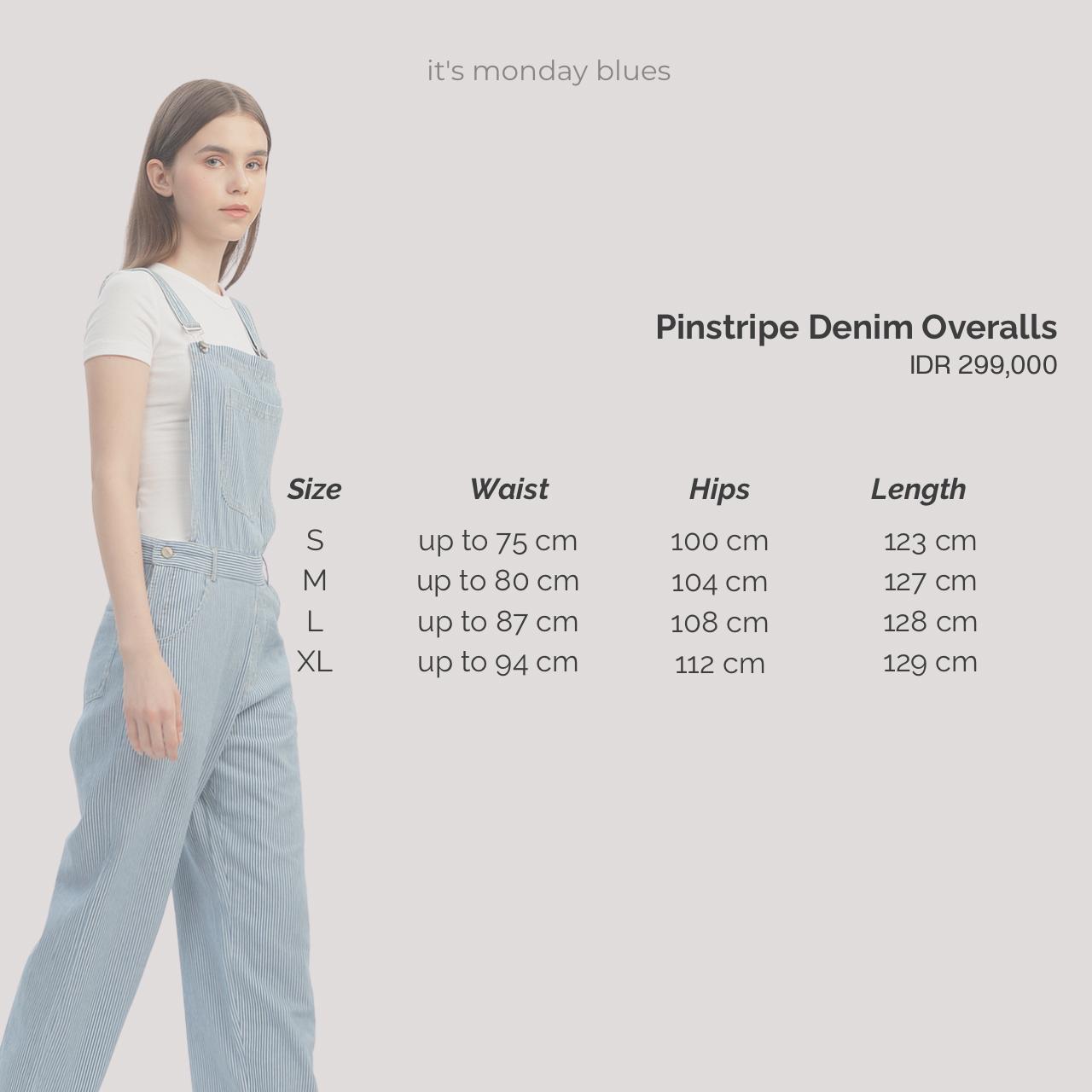 Pinstripe Denim Overalls