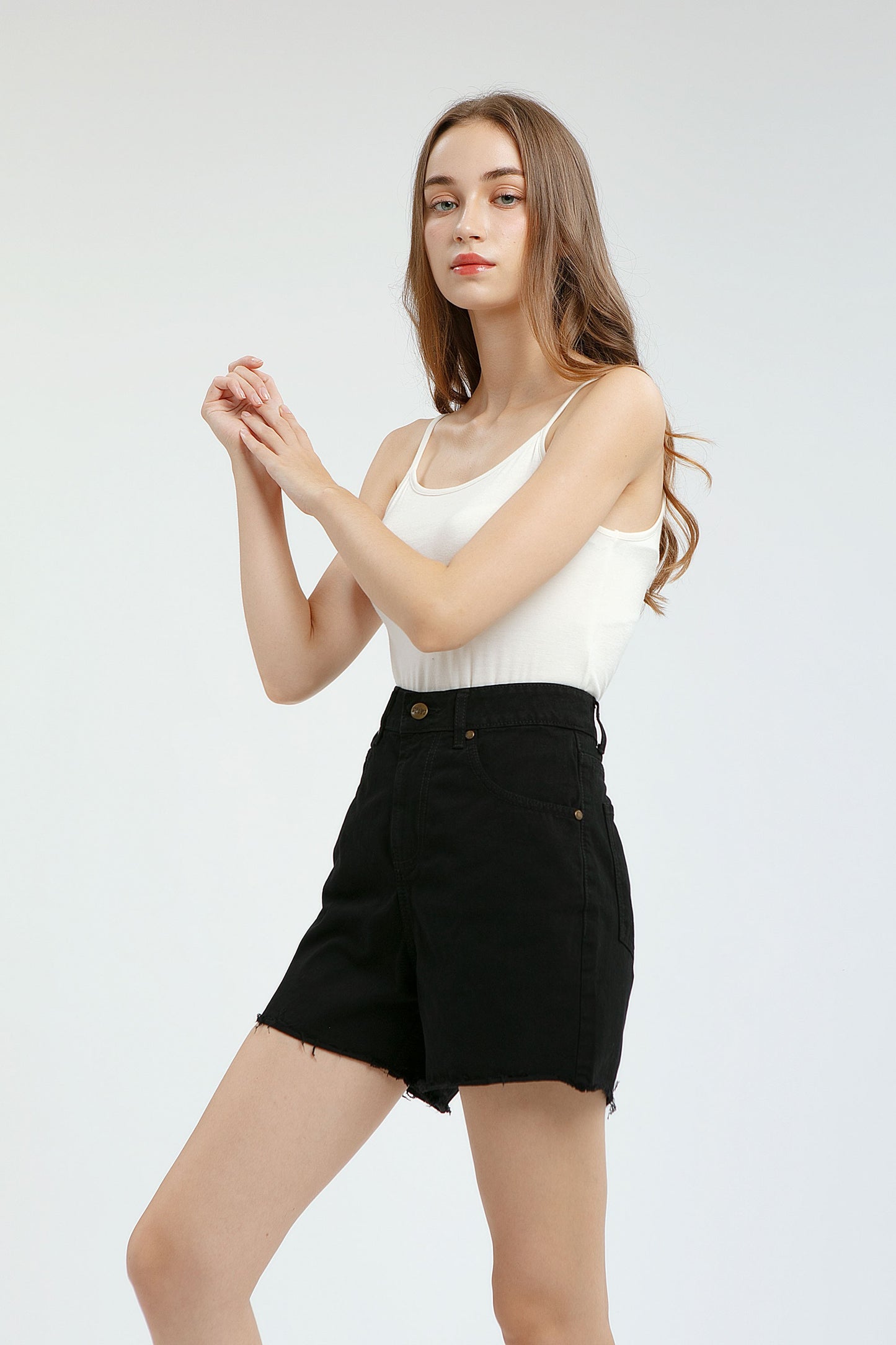 Cecil Short Jeans in Black